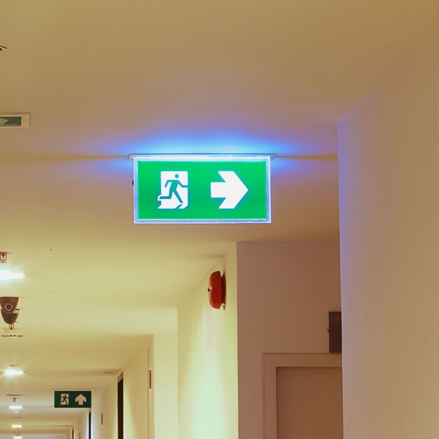 LED nödbelysning EMERGENCY EXIT SAMSUNG CHIP LED/2W/230V 6000K