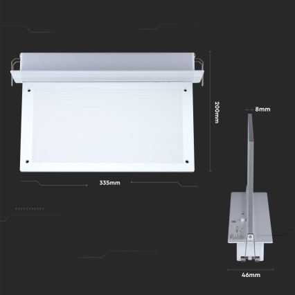 LED nödbelysning EMERGENCY EXIT SAMSUNG CHIP LED/2W/230V 6000K