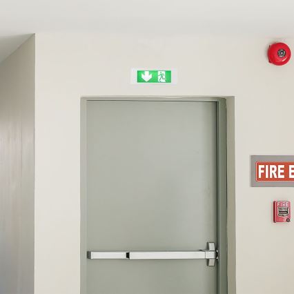 LED nödbelysning EMERGENCY EXIT SAMSUNG CHIP LED/3,8W/230V 6000K