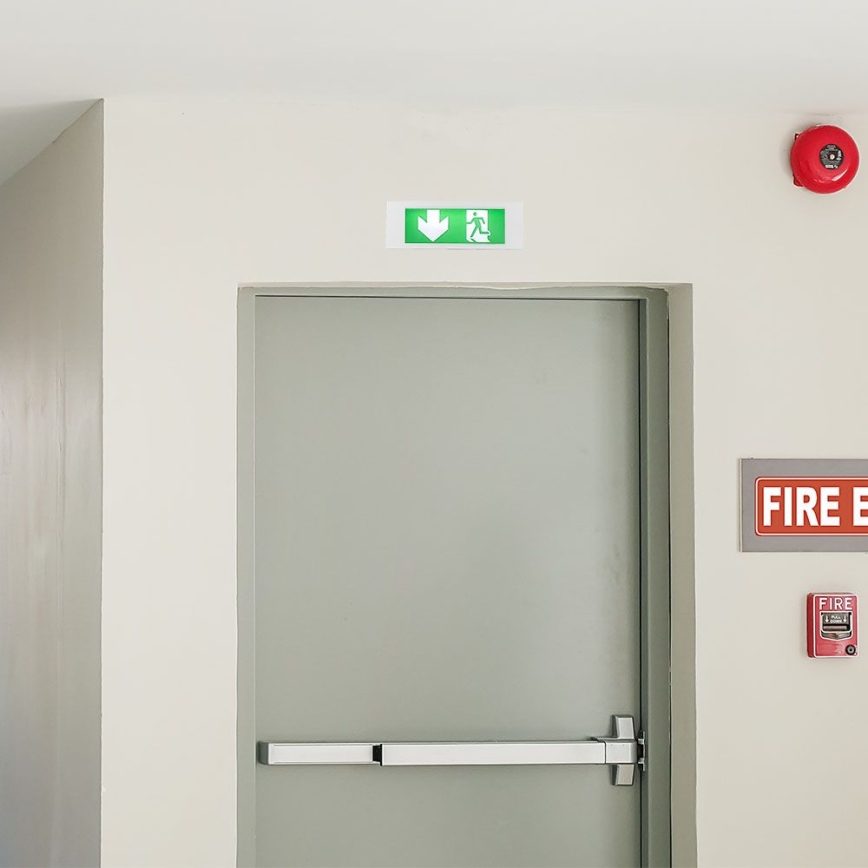 LED nödbelysning EMERGENCY EXIT SAMSUNG CHIP LED/3,8W/230V 6000K