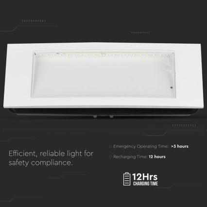 LED nödbelysning EMERGENCY EXIT SAMSUNG CHIP LED/3,8W/230V 6000K
