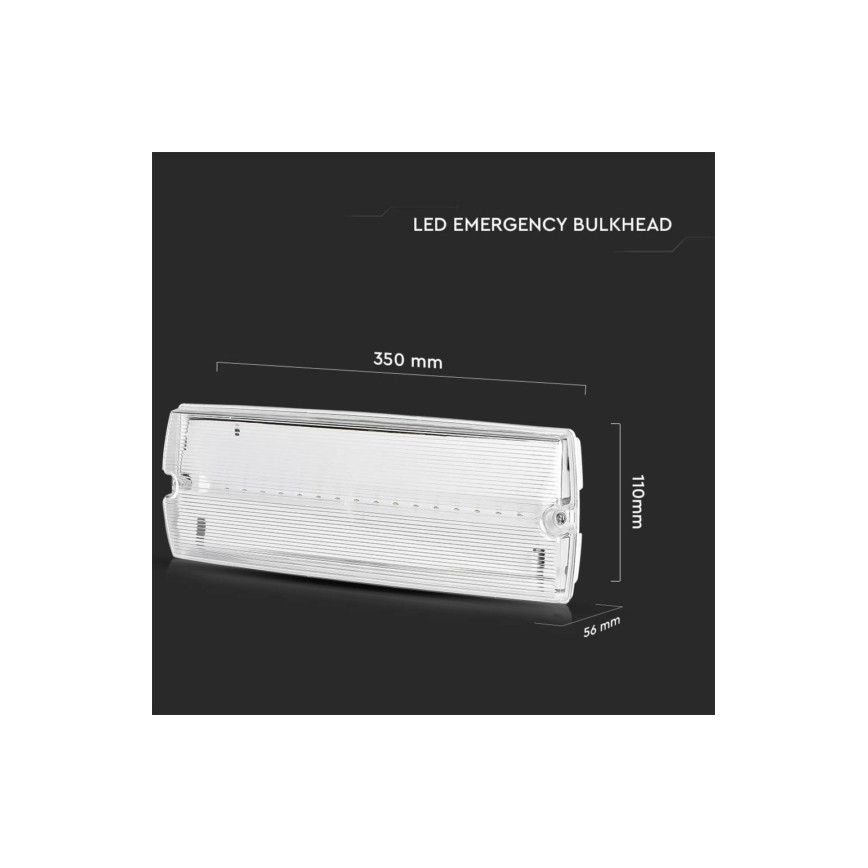 LED nödbelysning EMERGENCY EXIT LED/3W/230V 6400K IP65