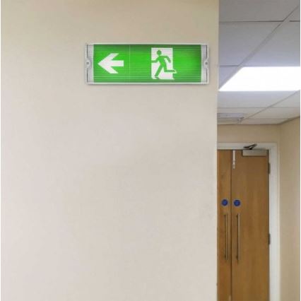 LED nödbelysning med ett regelbundet funktionstest EMERGENCY EXIT LED/3W/230V 6400K IP65