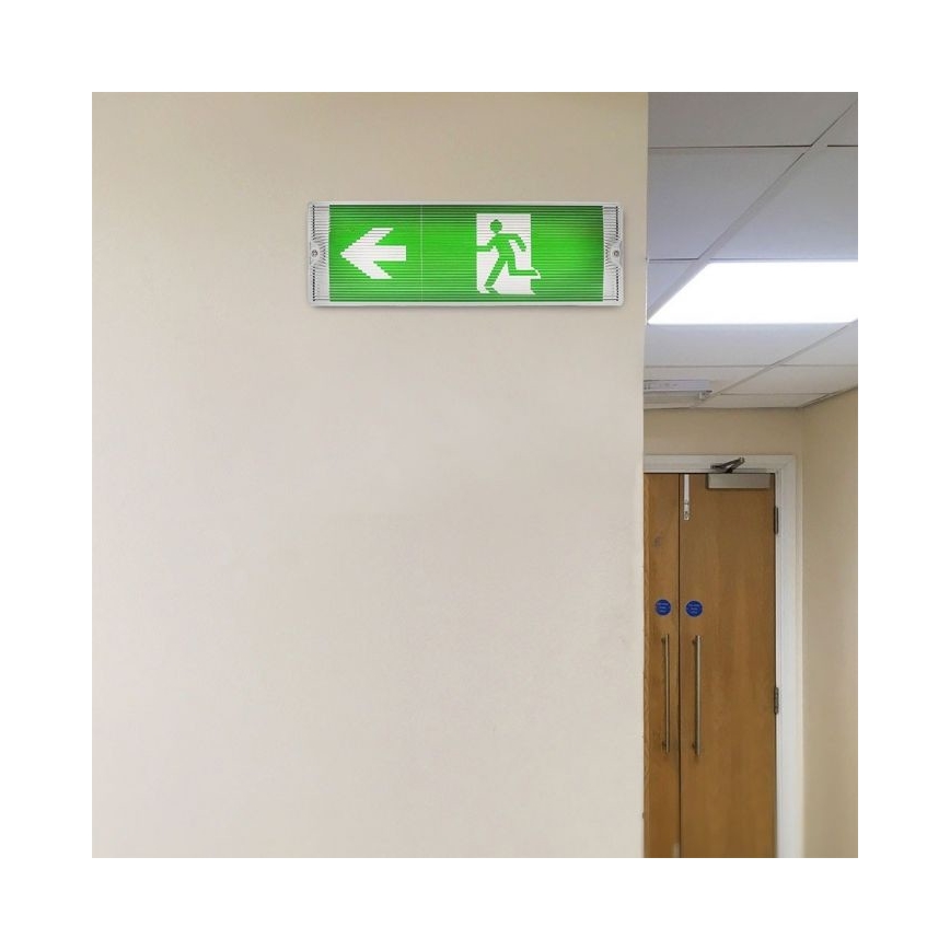 LED nödbelysning EMERGENCY EXIT LED/3W/230V IP65 6000K 1200mAh