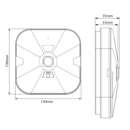 LED nödbelysning GATRION LED/1W/230V IP54 6000K