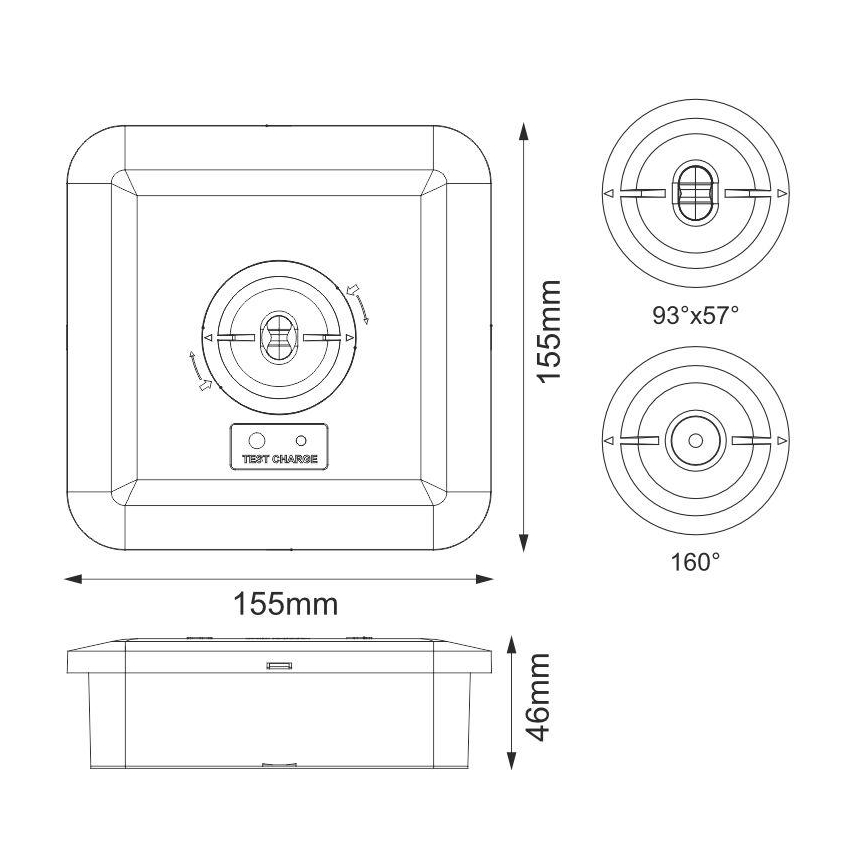 LED nödbelysning LED/2W/230V IP65 6000K