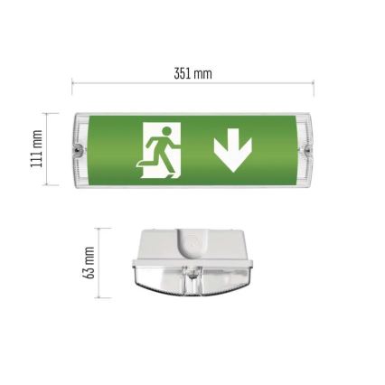 LED nödbelysning LED/3W/230V 6000K IP65