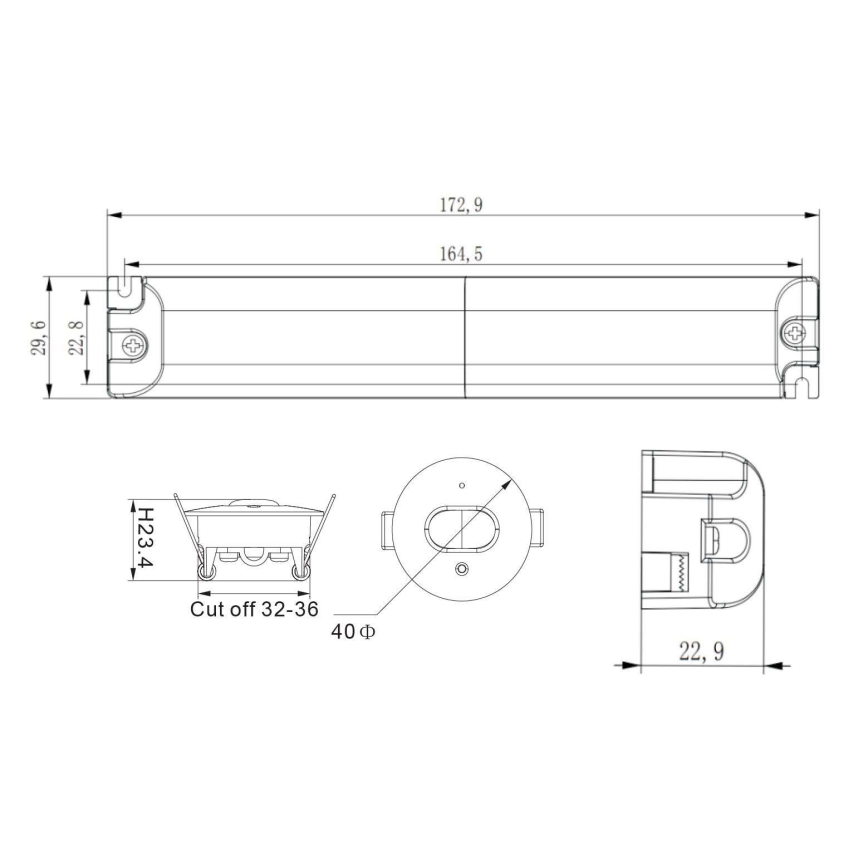 LED Nödfall upphängd taklampa GATRION LED/1W/230V 6000K