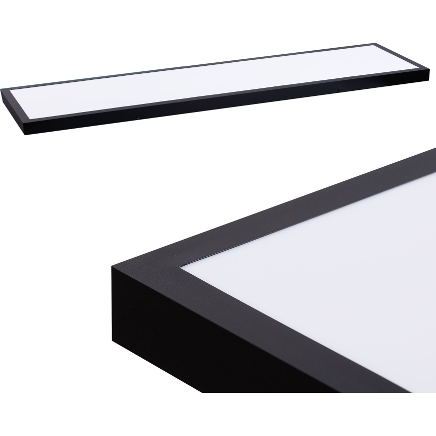 LED panel LED/60W/230V 4000K 30x120 cm svart
