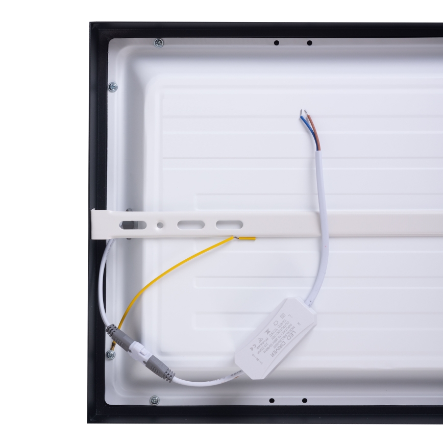 LED panel LED/60W/230V 4000K 60x60 cm svart