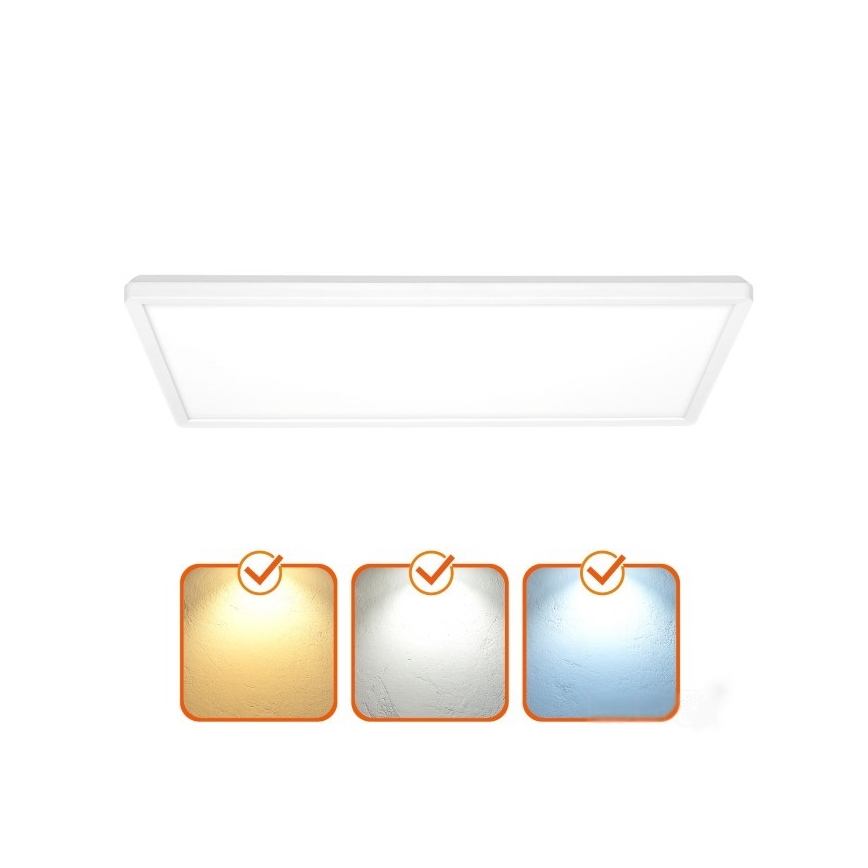 LED Infälld panel NIVERA LED/32W/230V IP54 3000/4000/6000K 29,5x59,5 cm vit