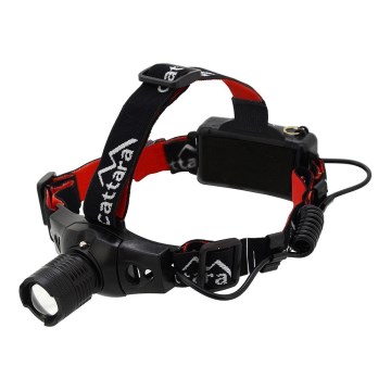 LED Pannlampa LED/3W/3xAAA IP44 svart/röd