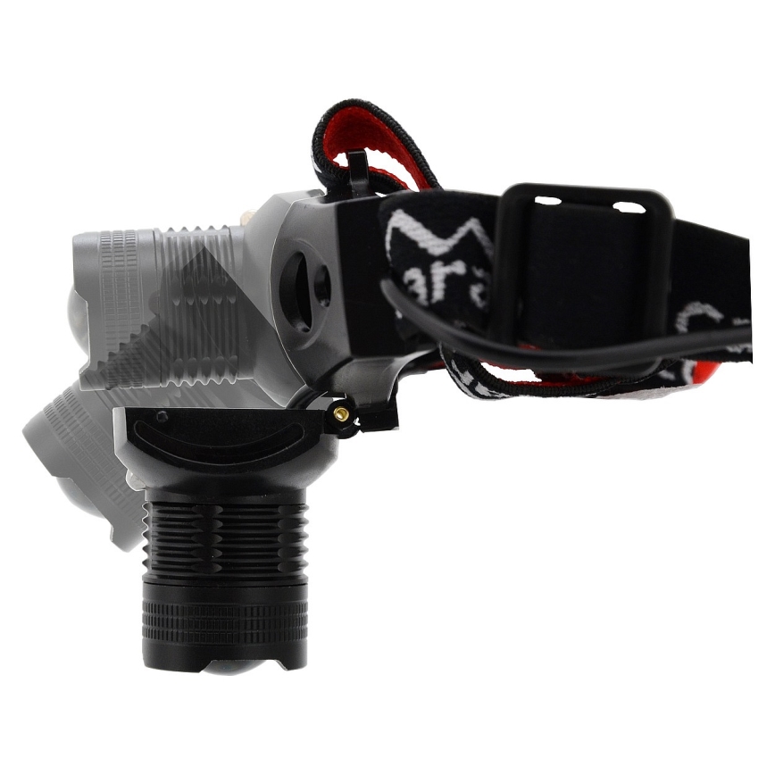 LED Pannlampa LED/3W/3xAAA IP44 svart/röd