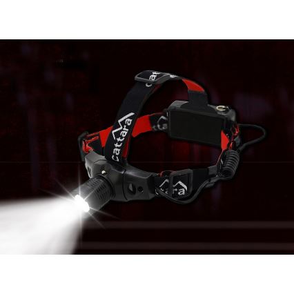 LED Pannlampa LED/3W/3xAAA IP44 svart/röd