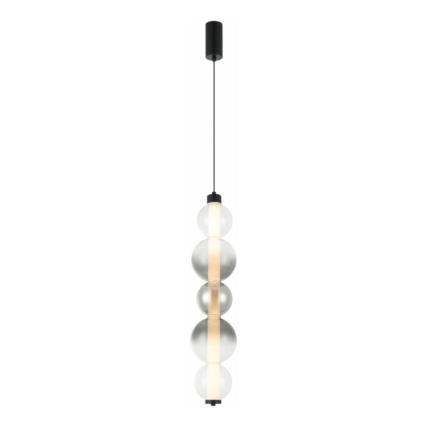 LED-pendel på vajer LUMMI LED/19W/230V svart/rökfärgad