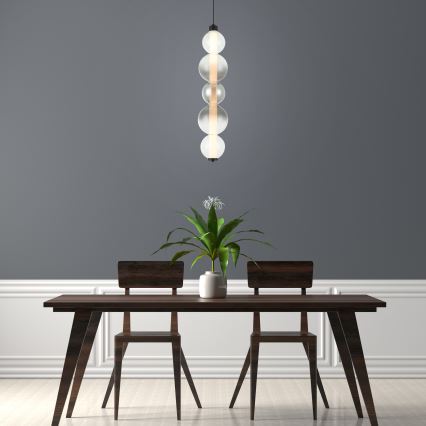 LED-pendel på vajer LUMMI LED/19W/230V svart/rökfärgad