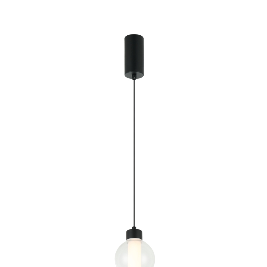 LED-pendel på vajer LUMMI LED/19W/230V svart/rökfärgad