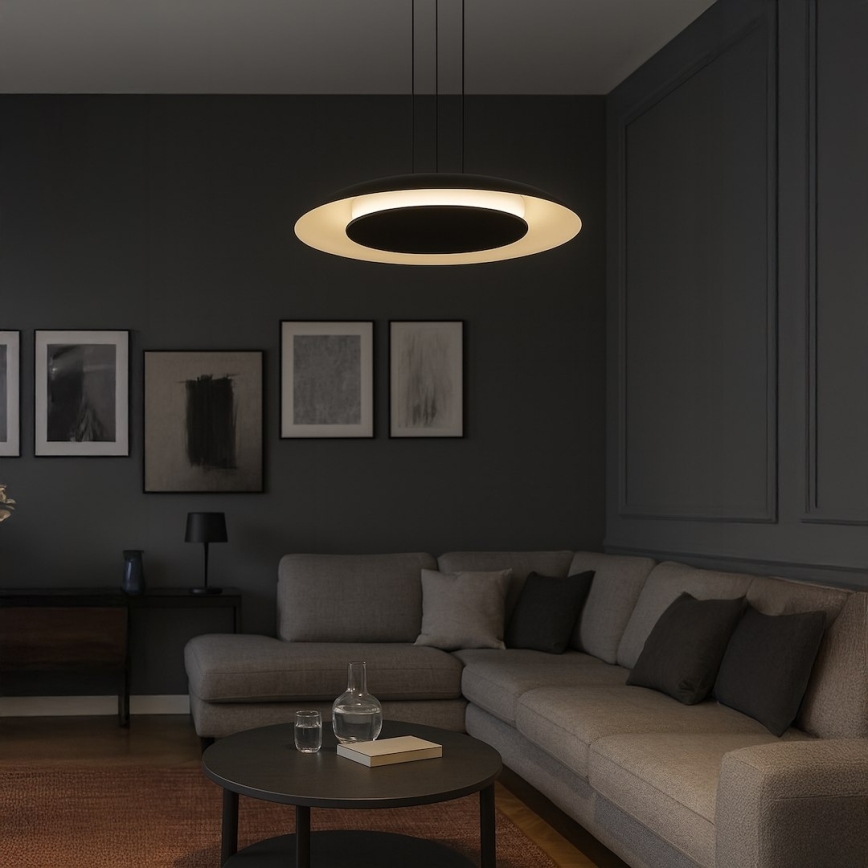 LED-pendel på vajer PIATTINO LED/30W/230V 2700/3200/4000K Ø 40 cm svart