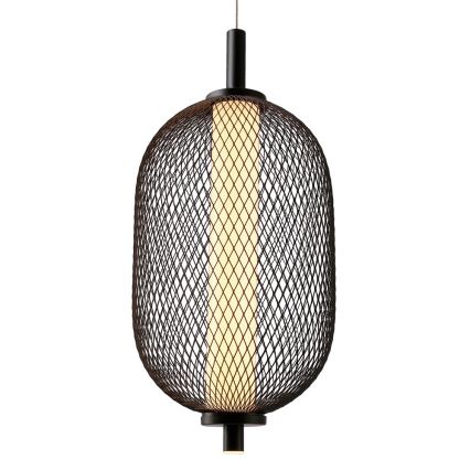 LED-pendel på vajer PUMA 10W/230V Ø 15 cm svart