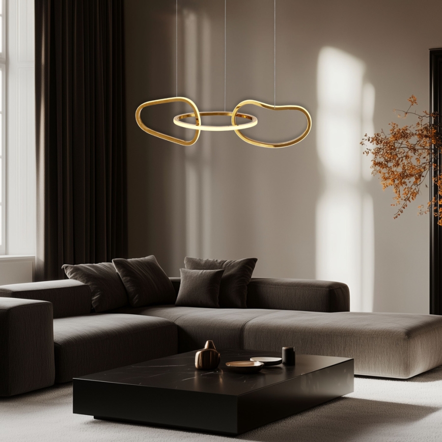 LED-pendellampa ANNELI på vajer LED/30W/230V 80 cm guld