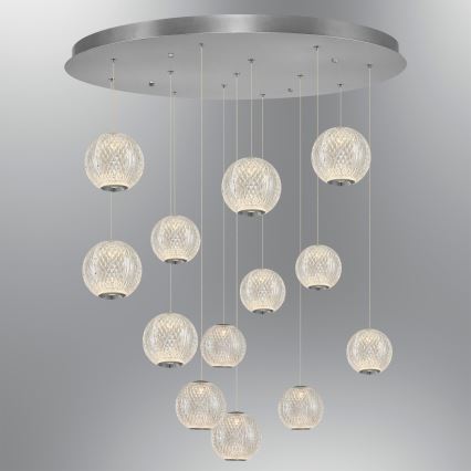 LED Pendellampa CREMONA 13xLED/5W/230V 3000K matt krom
