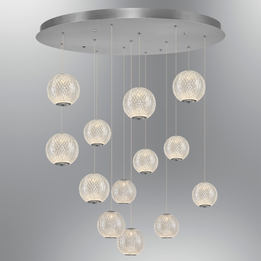 LED Pendellampa CREMONA 13xLED/5W/230V 3000K matt krom