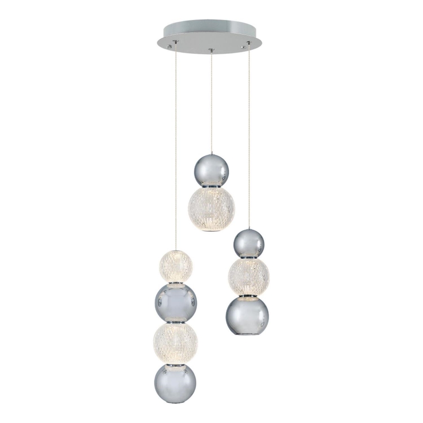 LED Pendellampa CREMONA LED/17W/230V 3000K matt krom
