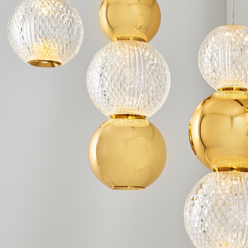 LED Pendellampa CREMONA LED/27W/230V 3000K guld