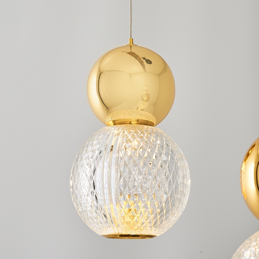 LED Pendellampa CREMONA LED/27W/230V 3000K guld