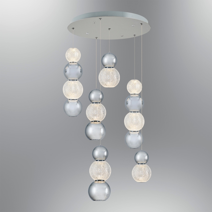 LED Pendellampa CREMONA LED/34W/230V 3000K matt krom