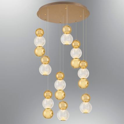 LED Pendellampa CREMONA LED/51W/230V 3000K guld