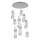 LED Pendellampa CREMONA LED/51W/230V 3000K matt krom
