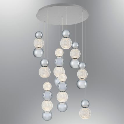LED Pendellampa CREMONA LED/51W/230V 3000K matt krom