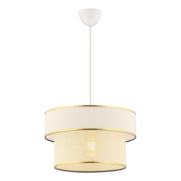 LED Pendellampa ERO 1xE27/60W/230V krém / zlat