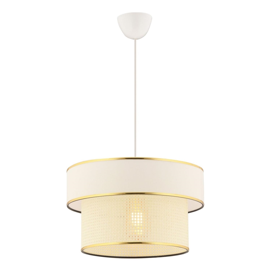 LED Pendellampa ERO 1xE27/60W/230V krém / zlat