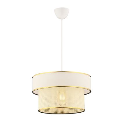LED Pendellampa ERO 1xE27/60W/230V krém / zlat
