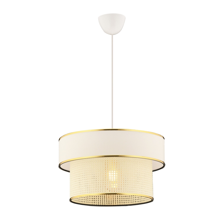 LED Pendellampa ERO 1xE27/60W/230V krém / zlat