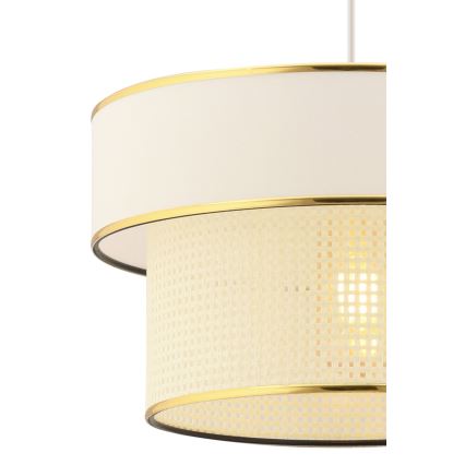 LED Pendellampa ERO 1xE27/60W/230V krém / zlat