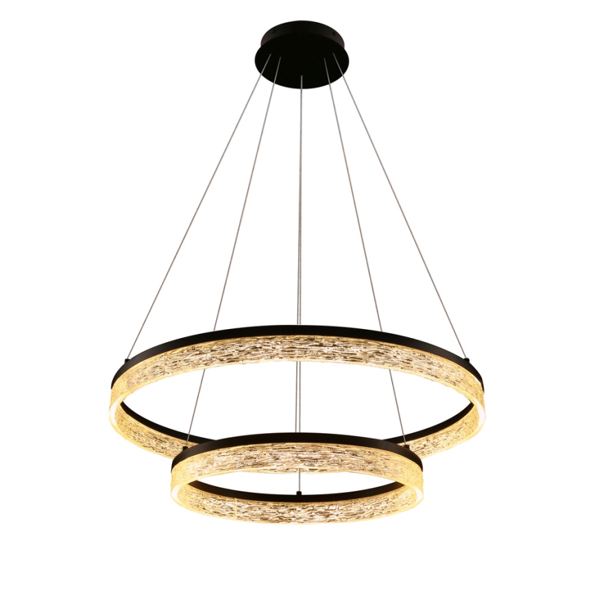 LED-Pendellampa FROZI LED/38W/230V Ø 60 cm svart