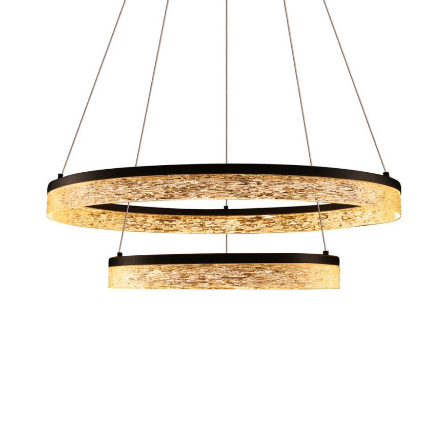 LED-Pendellampa FROZI LED/38W/230V Ø 60 cm svart