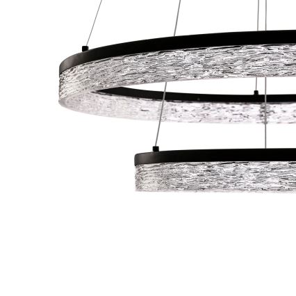 LED-Pendellampa FROZI LED/38W/230V Ø 60 cm svart