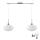 LED Pendellampa HARMA 2xE27/60W/230V matt krom/vit