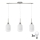 LED Pendellampa HARMA 3xE27/60W/230V matt krom/vit