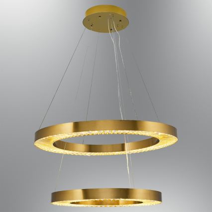 LED Pendellampa JESI LED/140W/230V 3000K diameter 100 cm brons