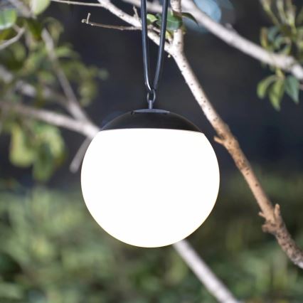LED Pendellampa med solceller KIARA LED/1,2V 600 mAh IP44 svart