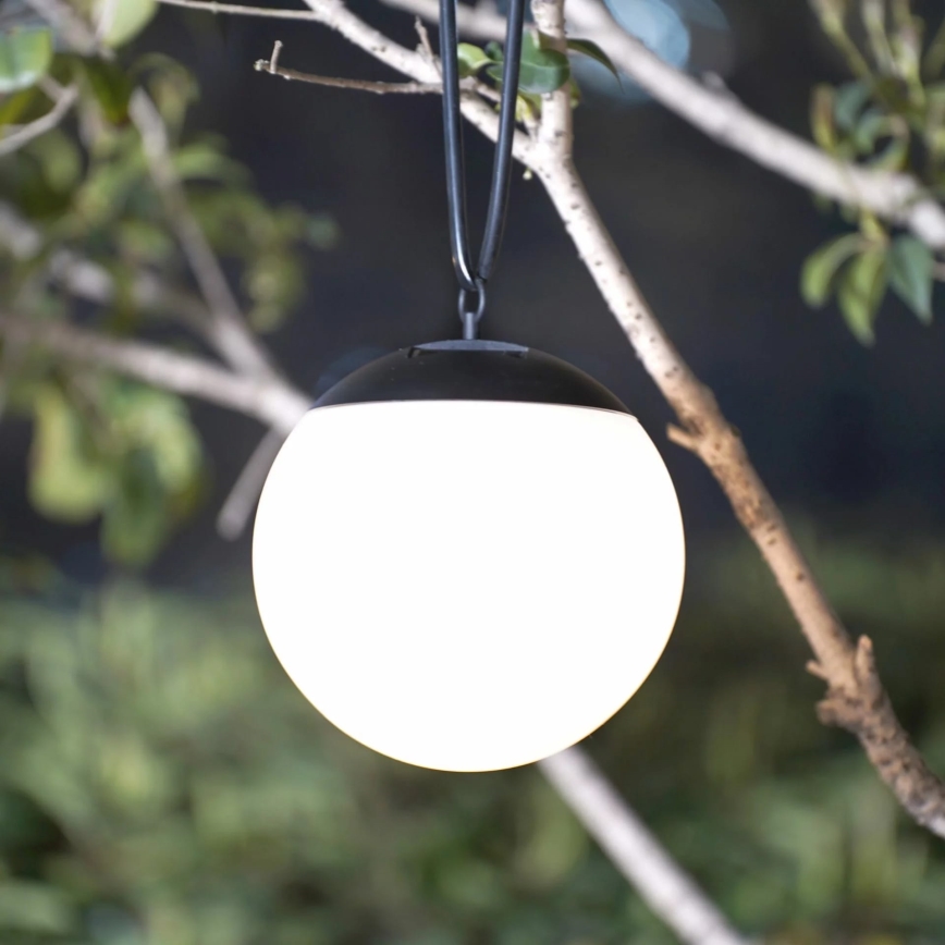 LED Pendellampa med solceller KIARA LED/1,2V 600 mAh IP44 svart