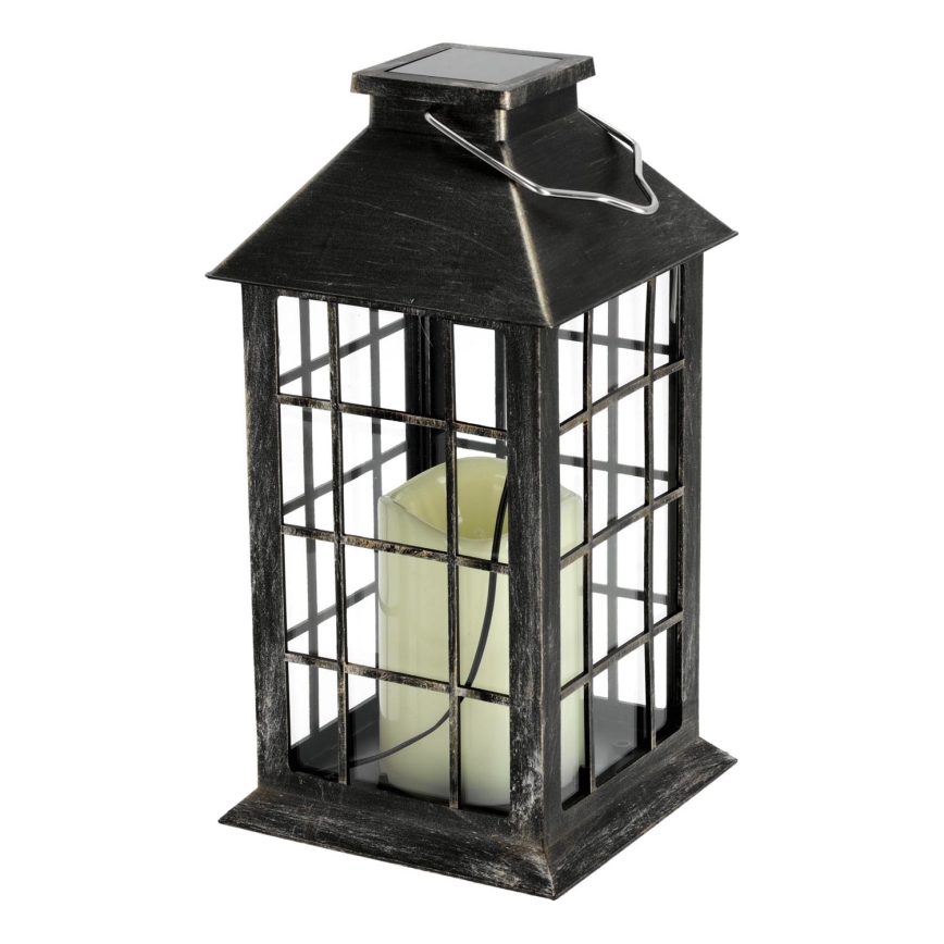 LED Pendellampa med solceller LED/0,02W/1,2V 1xAA 2700K IP44 200 mAh patina
