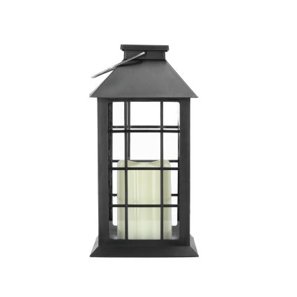 LED Pendellampa med solceller LED/0,02W/1,2V 1xAA 2700K IP44 200 mAh svart