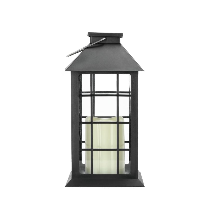 LED Pendellampa med solceller LED/0,02W/1,2V 1xAA 2700K IP44 200 mAh svart