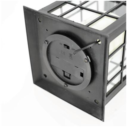 LED Pendellampa med solceller LED/0,02W/1,2V 1xAA 2700K IP44 200 mAh svart